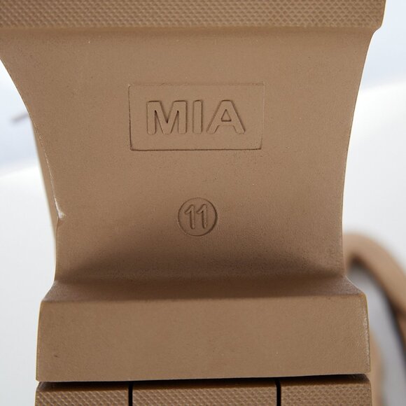 MIA Elora Leather Combat Lace Up Bootie in Tan Women's Size 11 NWT - Picture 8 of 9